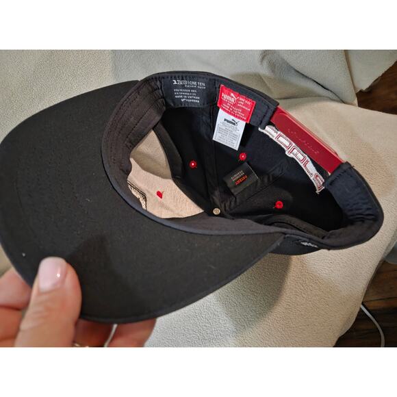 NEW Puma COBRA GOLF Snapback Hat Black Bio Cell Red 110 Flex Fit - Picture 9 of 10